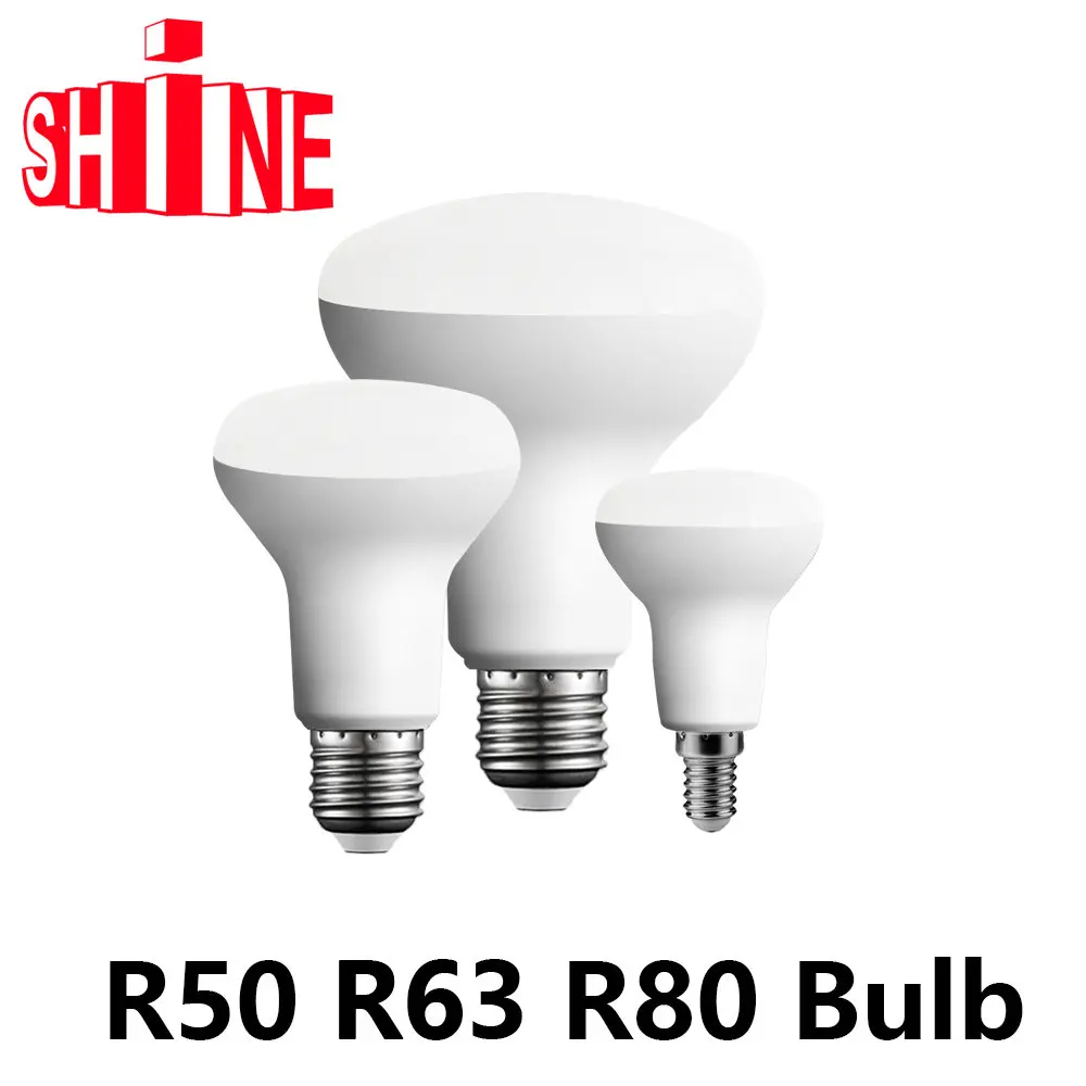 1-10Pcs LED E27 E14 Bath Lamp Mushroom Bulb R50 R63 R80 220V 6W 10W 12W non  strobe warm white light in line with ERP2.0