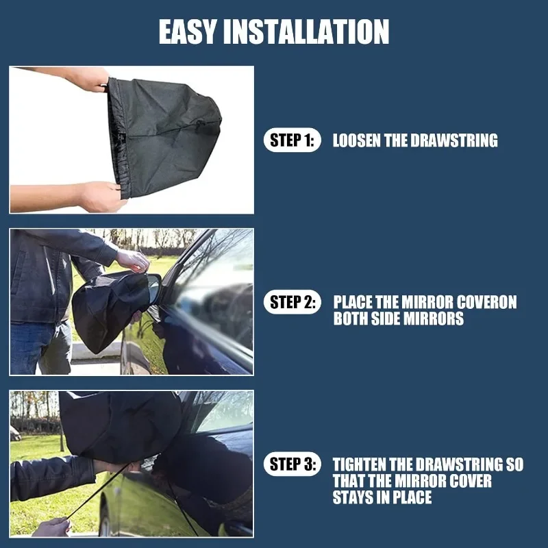 Car Rearview Mirror Side Mirror Protective Cover Dustproof and Waterproof Rearview Back Cover Protection Car Accessories