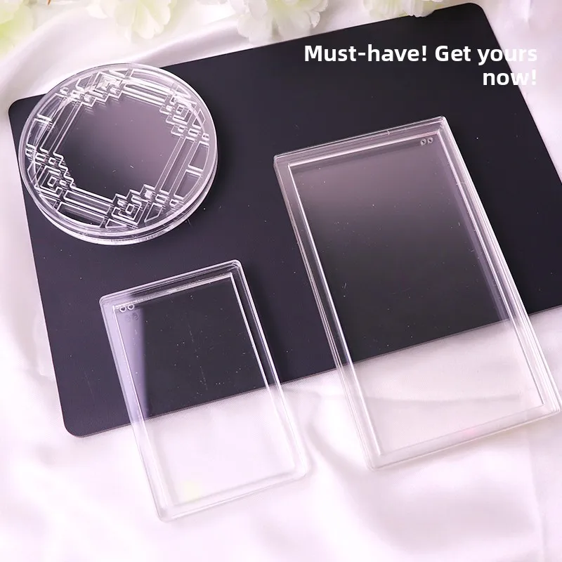 Acrylic Board for Flowing Hemp DIY Materials Square And round Different Specins High Transparency Sand Flowing Mahjong...