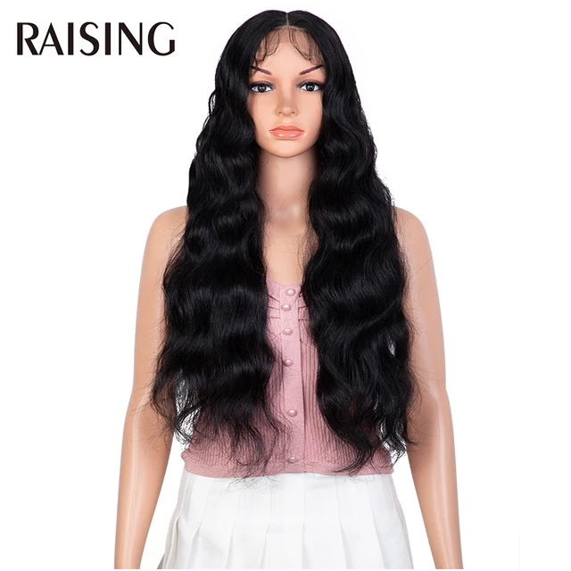 30 40 Inch Lace Front Wigs 13x6 Body Wave Black Lace Front Synthetic Wigs For Women Honey Blonde Colored Curly Wig Pre plucked 1B