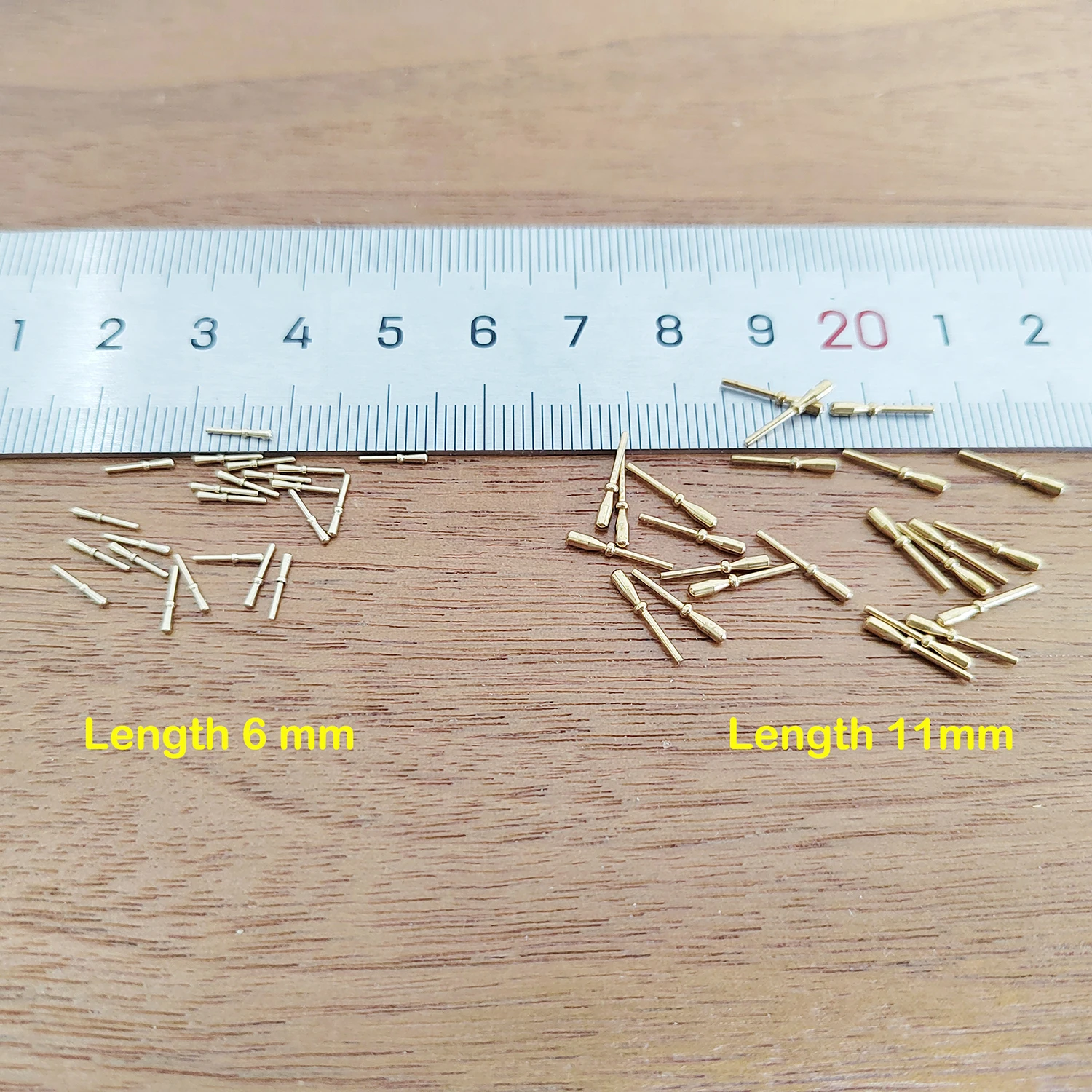 목재 선박 액세서리 황동 계류 로프 볼트 업그레이드 CNC 황동 피팅 길이 11mm & 6mm 20 개/대