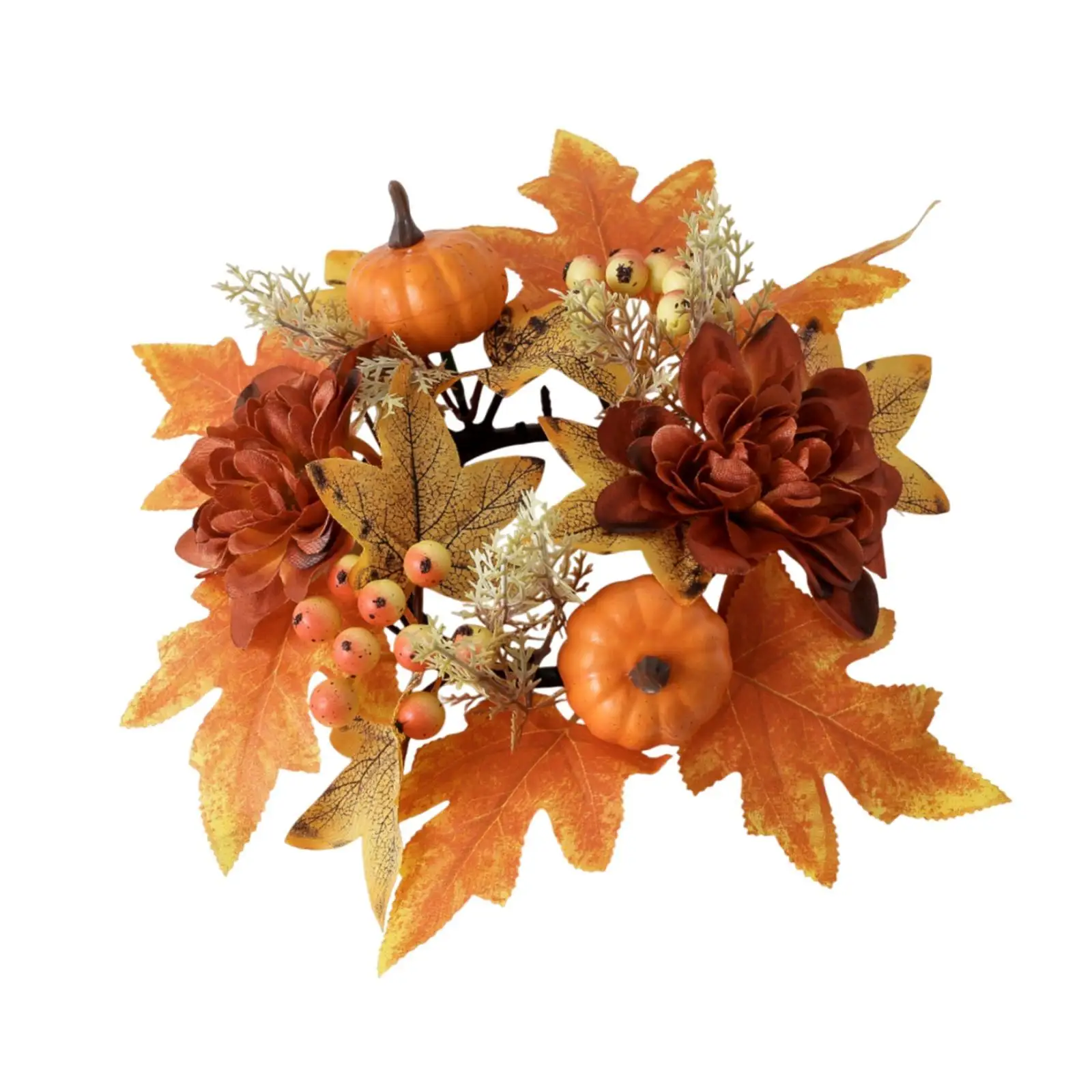 Candle Ring Decor Gifts Artificial Wreath for Dining Room Farmhouse Festival