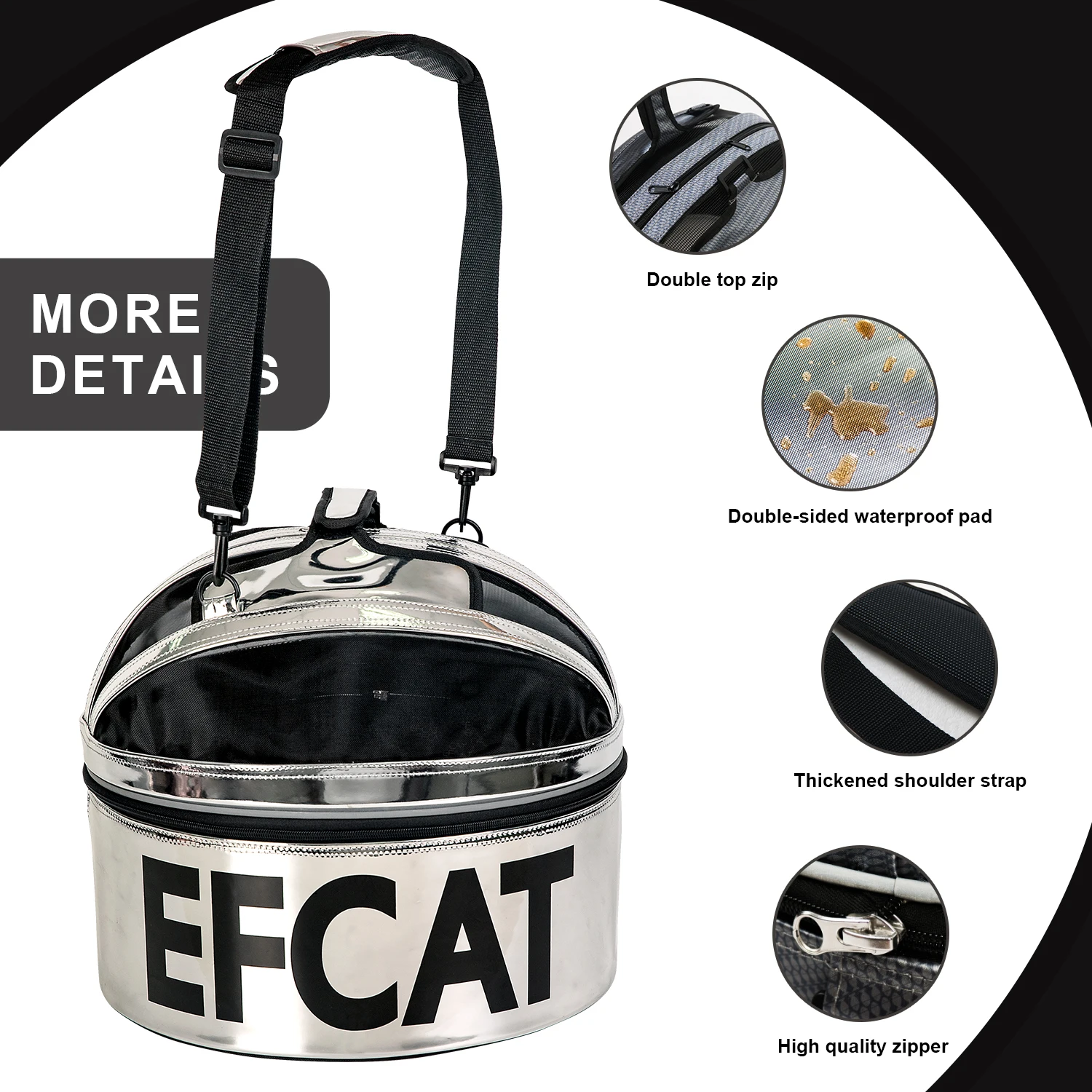 EFCAT Pet Cat Car Seat Hammock Protector Cat Bed Mesh Bag Waterproof Puppy Travel Mat Carrying Basket