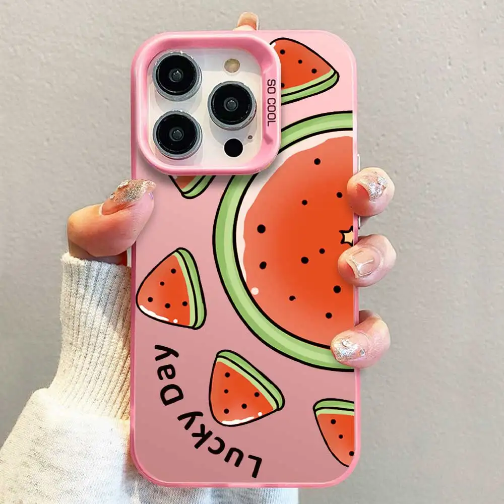 Sweet Fruit Silver IMD Matte Phone Case Cover