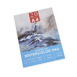 Premium Cold - Pressed Watercolor Pad, 140lb/300gsm, 20 Sheets | Acid - Free Artist Paper (A4)