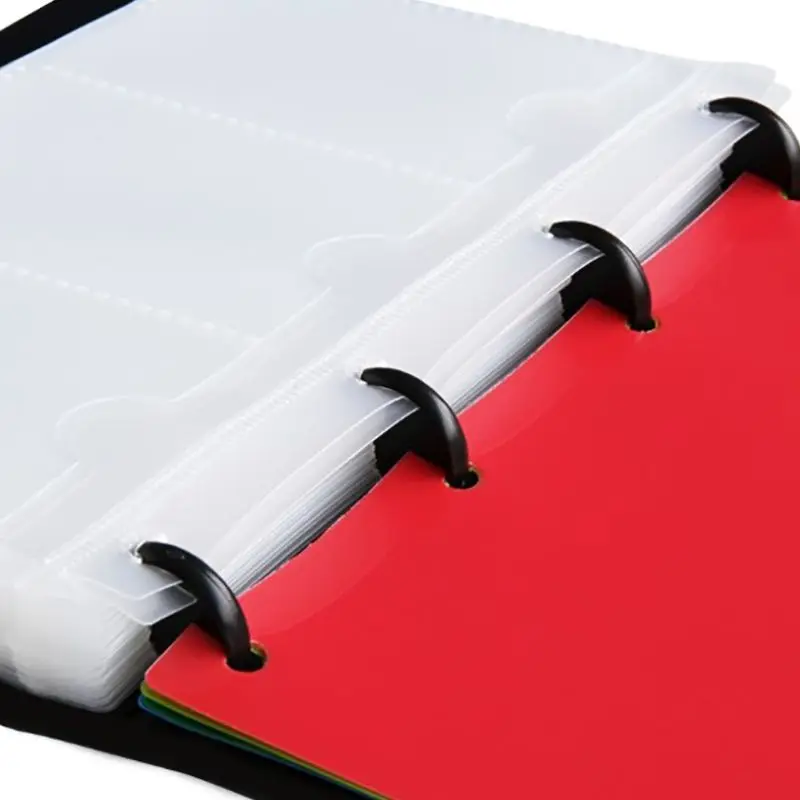PP Portable Large Capacity Loose Leaf Business Card Holder Business Name ID Credit Bank Card Book Organizer 19.8*14*3cm 90 Slots card holder