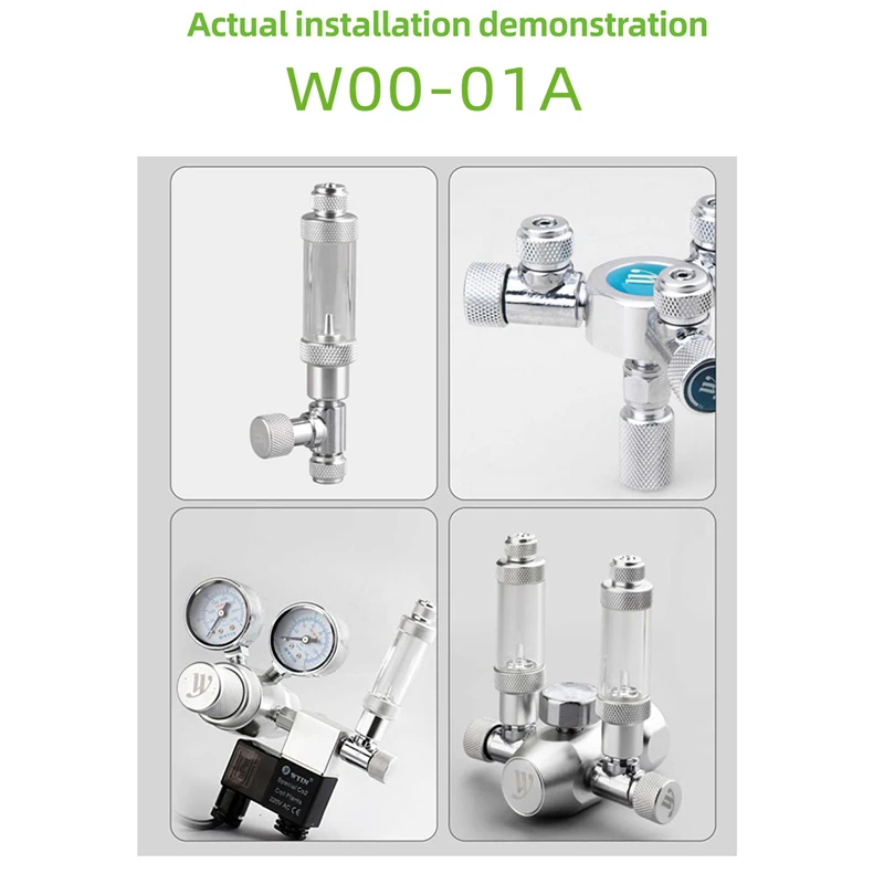 ZRDR high quality needle valve regulator suit 4*6mm co2 special tube for aquarium fish tank co2 systemCarbon dioxide fine-tuning 5