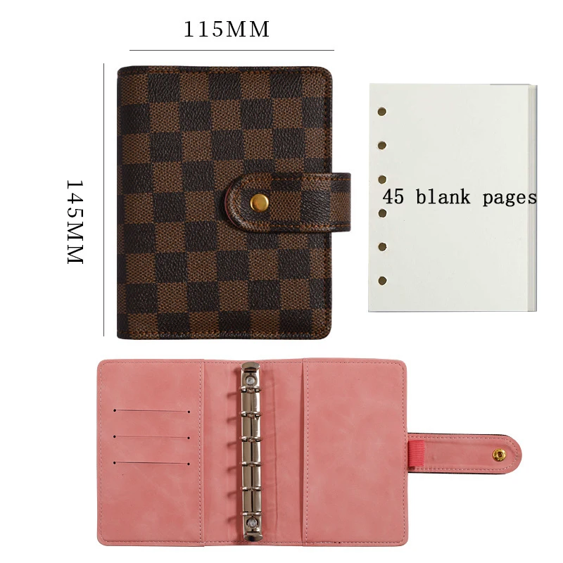 A7 Notebook Binder Kunst krokodil leder kleiner Notizblock tragbare Budget blätter, mit 45 leeren Innenseiten – Detail 12
