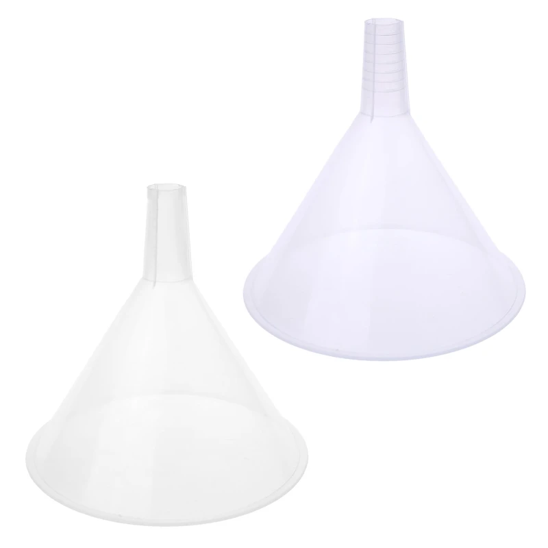 

150mm Plastic White Transparent Funnel For Garage / Car Liquids / Laboratory / K