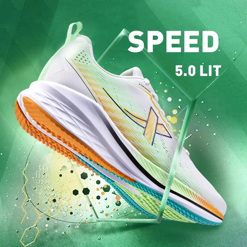 남성용 Xtep Ultra Fast 5.0 운동화 2024 여름 통기성 남성용 운동화 혼합 색상 조깅 스니커즈 976219110004