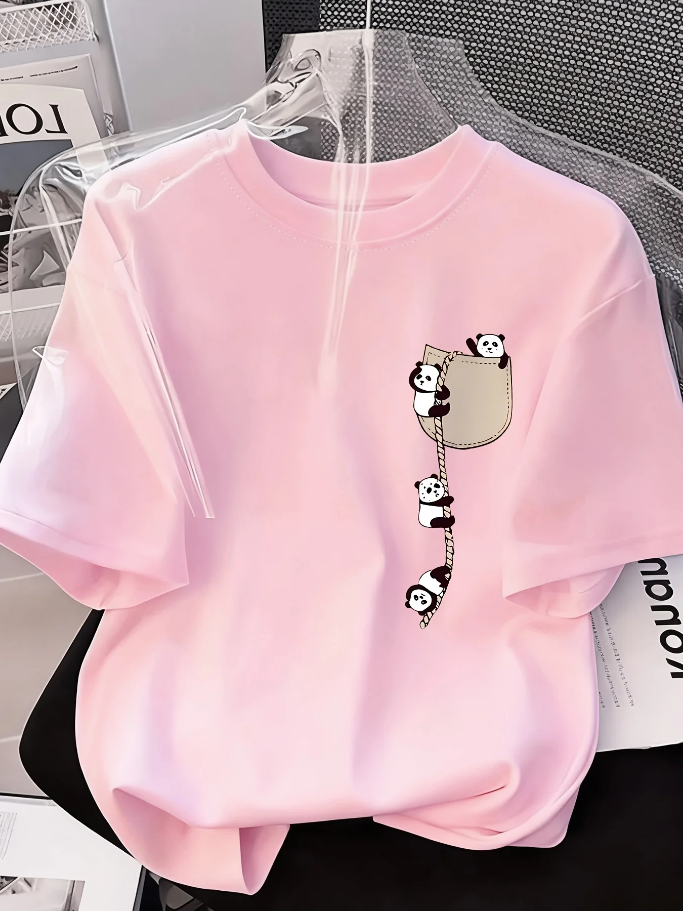 Fashion New Design - Women's Round-neck Panda Print Fashion Short-Sleeved Summer Casual T-shirt women clothes Summer Streetwear 5
