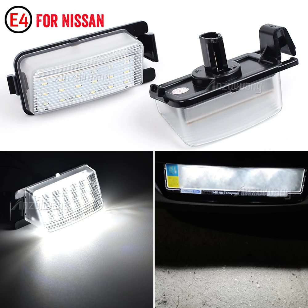 

2X Car Rear LED License Number Plate Light Lamp For Nissan Tiida Livina Versa For Infiniti Nissan Skyline V36 G35 G37 350Z