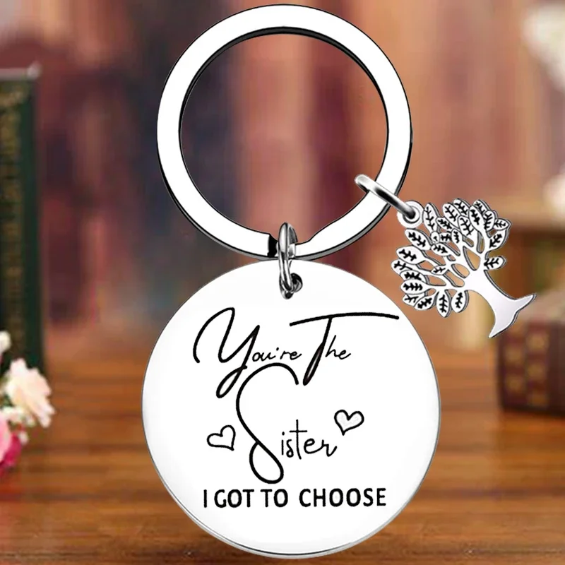 

Metal Sister Best Friend Keychain Sister In Law Gift Christmas Key Chain Pendant Sister Birthday Day Christmas gift