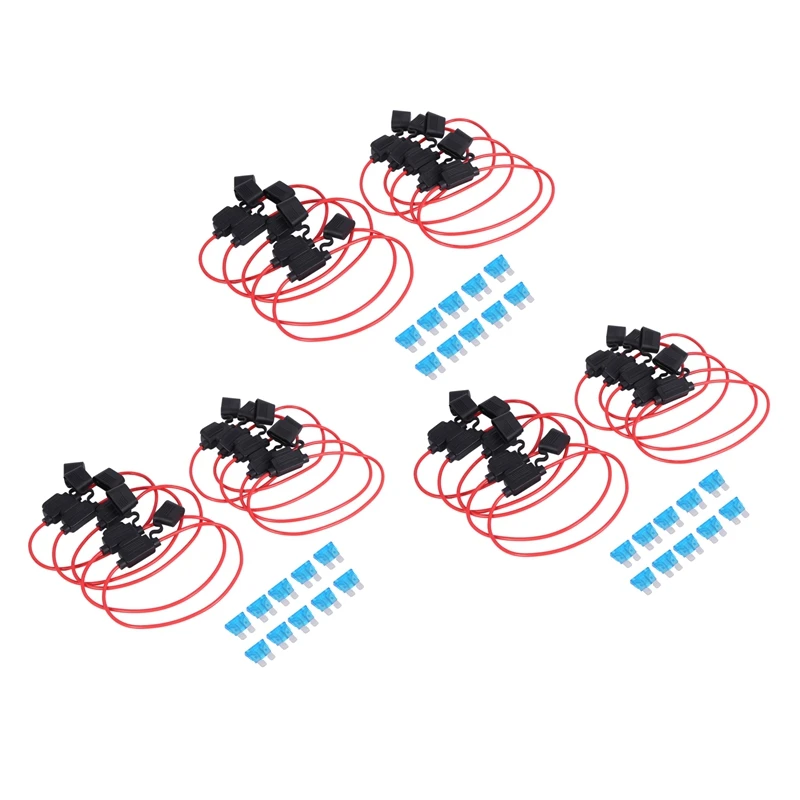 

Hot Inline Fuse Holder ATC/ATO Add-A-Circuit Car Fuse Holder 30 Pack Fuse TAP Adapter With 30 Pcs 15 AMP Standard Fuses