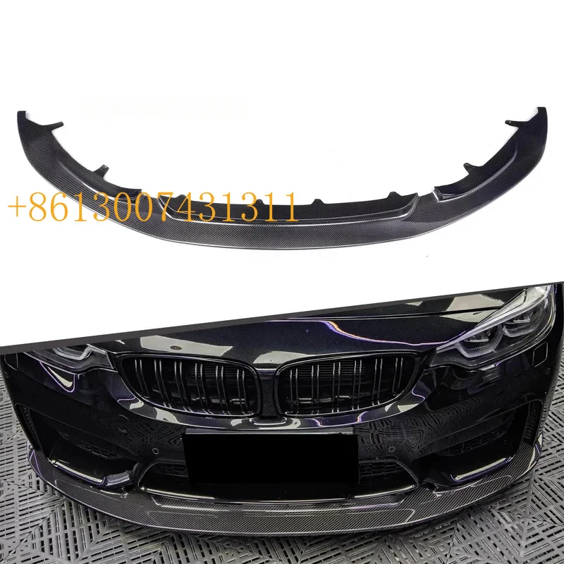 팩토리 프론트 스포일러 카본 파이버 프론트 범퍼 립 GTS 스타일 F80 F82 F83 F8X M3 M4 2014-2019