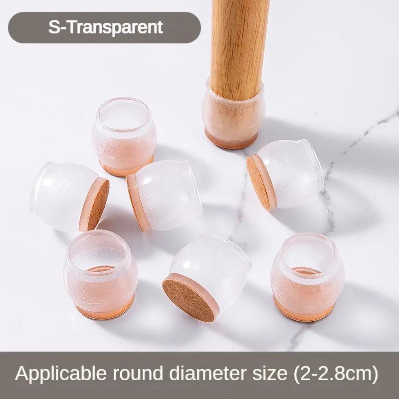 thumbnail image 1 of 16/8/4 piezas de almohadillas antideslizantes de silicona para patas de muebles de suela gruesa, protectores antiruido para pies de sofá, protectores para pisos de madera contra arañazos, 1 of 5