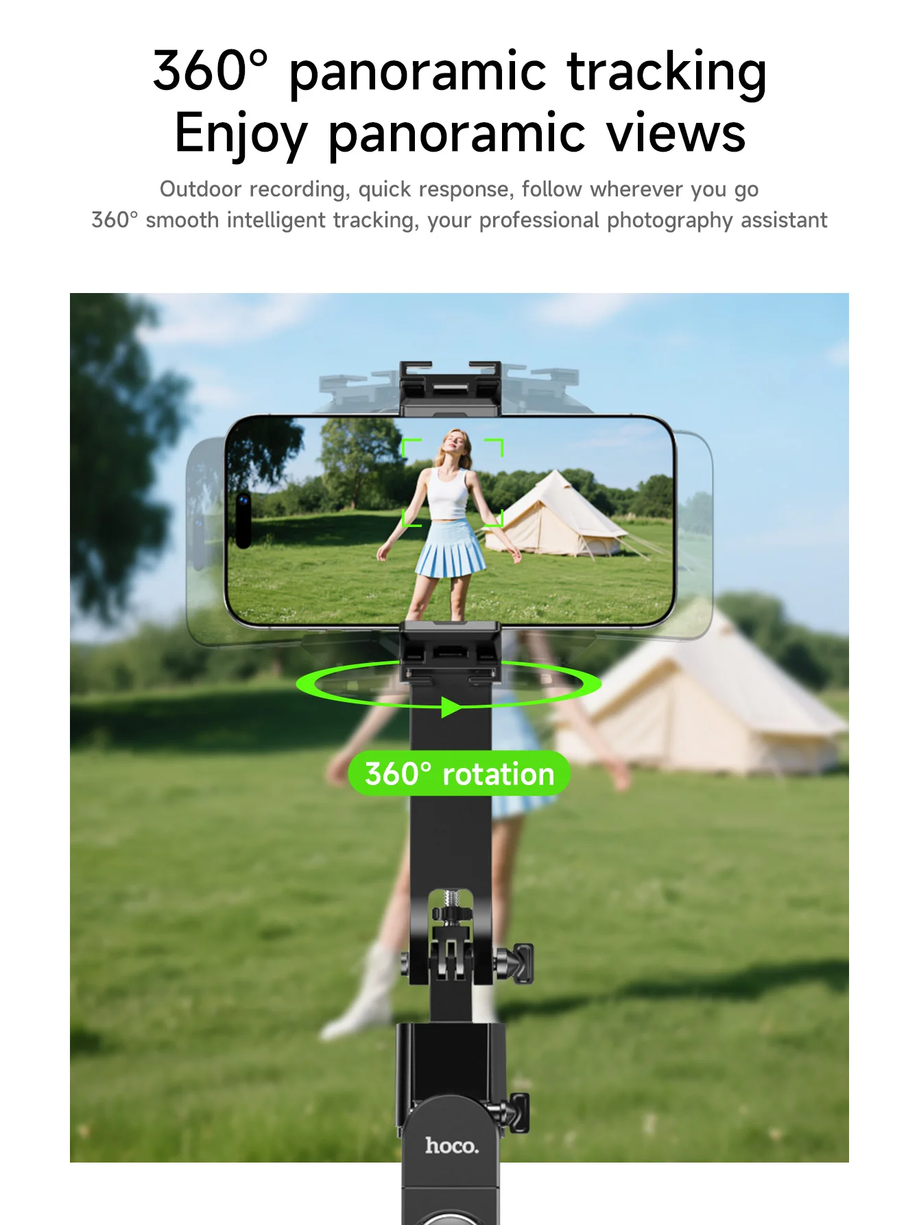 HOCO K32 Smart Face Tracking Gimbal Tripod with Bluetooth