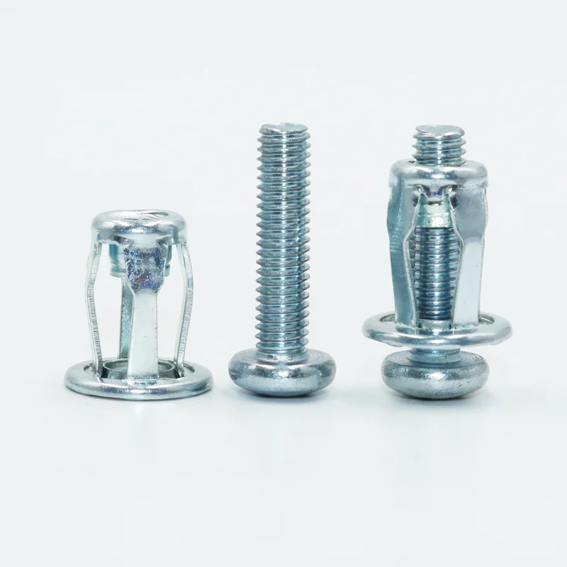 50p Jack Nut Screw Anchor Petal Expansion Plug for Curtain Expansion Clamp Petal Rivet Lock Bolt Board Wall Car License Rivetnut