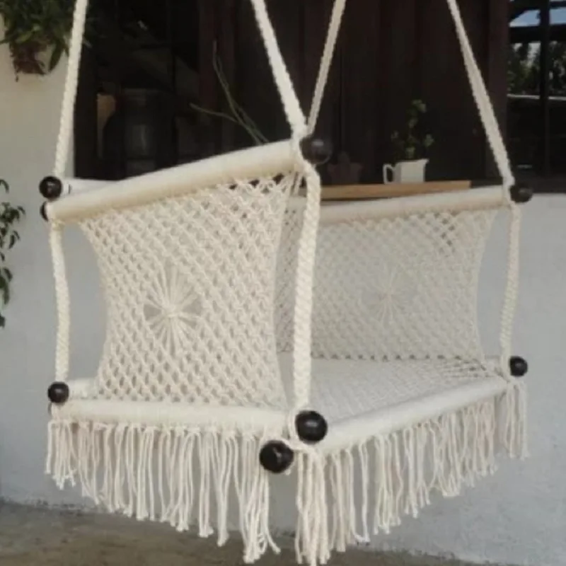 

Folding Hanging Hammock Indoor Outdoor Beach Yard Garden Square Swing Chair Cover Balcony Hanging Cradle Swing Chair for Room