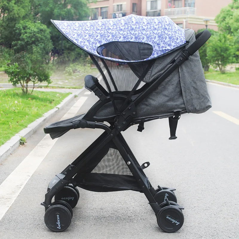 Extended Sunshade Stroller Awning Baby Umbrella Car Sun Protection Tent – Portable Stroller Sun Protection Tent for Babies