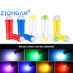 ZIOHGAM 10Pcs T5 COB Car Led Bulb Dashboard Light W3W Instrument Map Plate Panel Meter Neo Wedge Warning Indicator Signal Lamp