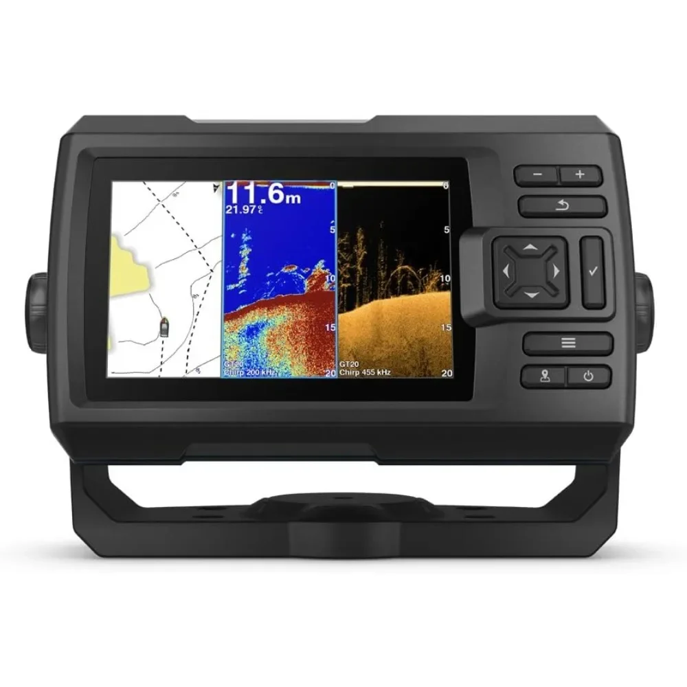 

Fish Finder, with CHIRP Traditional and ClearVu Scanning Sonar Transducer, Quickdraw Contours Mapp, Fish Finder