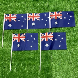Australian Flag Handheld Polyester Banner for Events and Decorations (Australia hand flag)