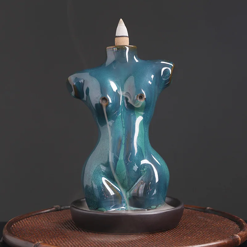

Home Ornaments Aesthetic Female Body Censer Lving Room Decor Table Ornaments Backflow Incense Burners Office Decor Art Crafts