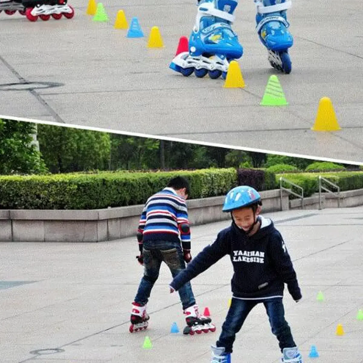 Soccer Training Cones 8cm Plastic Skate Marker Cones Roller Football Soccer Training Equipment Marking Cup Roller Skating Roadblock Accessories 10pcs