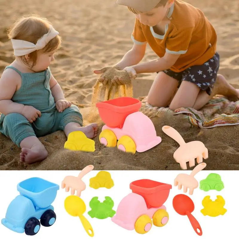 

Summer Beach Set Toys 5-Piece Silicone Beach Sand Water Game Toys Tools Bright Colors Outdoor Fun Toy For Backyard Lake Swimming