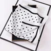 1pcs 70cm Fresh Polka Dot Printed Silk Scarf for Women Imitation Silk Simple and Elegant Headwear Clothing Square Scarf 3