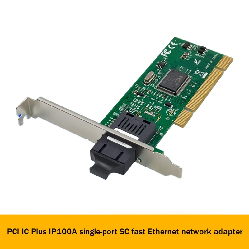 PCI IC Plus IP100A Single Port Fast 100Mbps Network Card Fiber