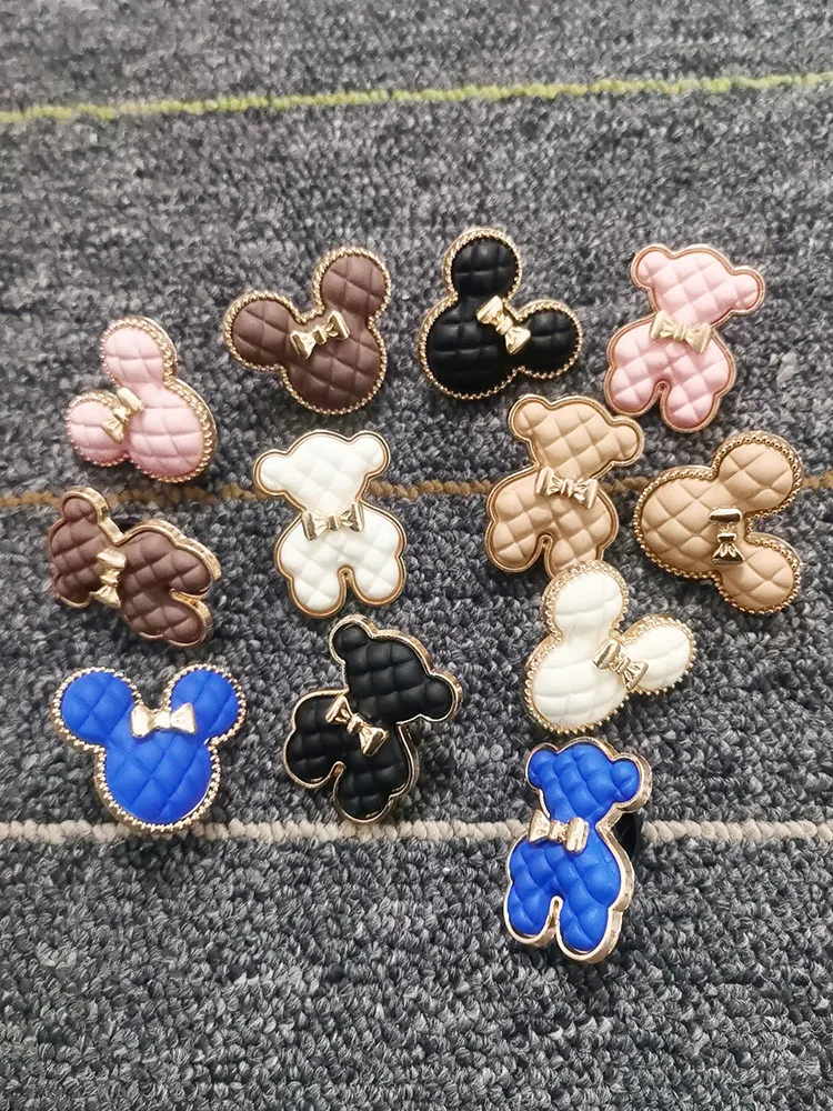 New Jewelry Bear Shoelaces Decorations Shoe Charms Diy Sneakers Laces Buckle Accessories Metal Charms Decor For Girls Party Gift
