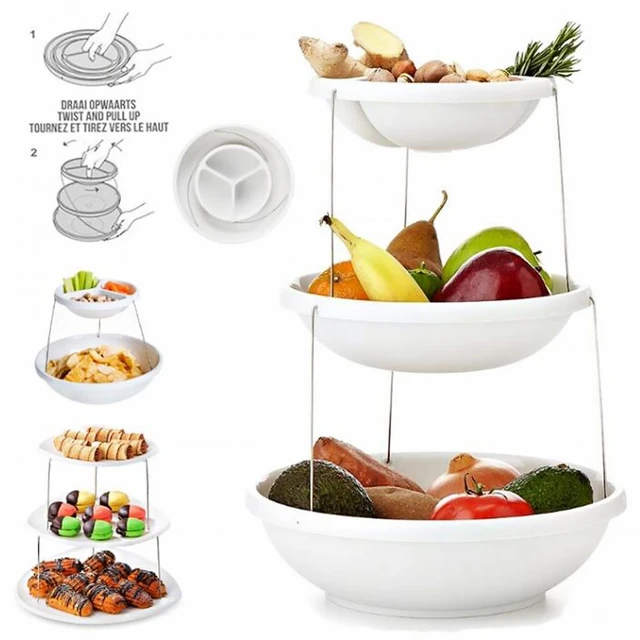 Snack Bowl Collapsible Tiered Serving Platters for Parties Space