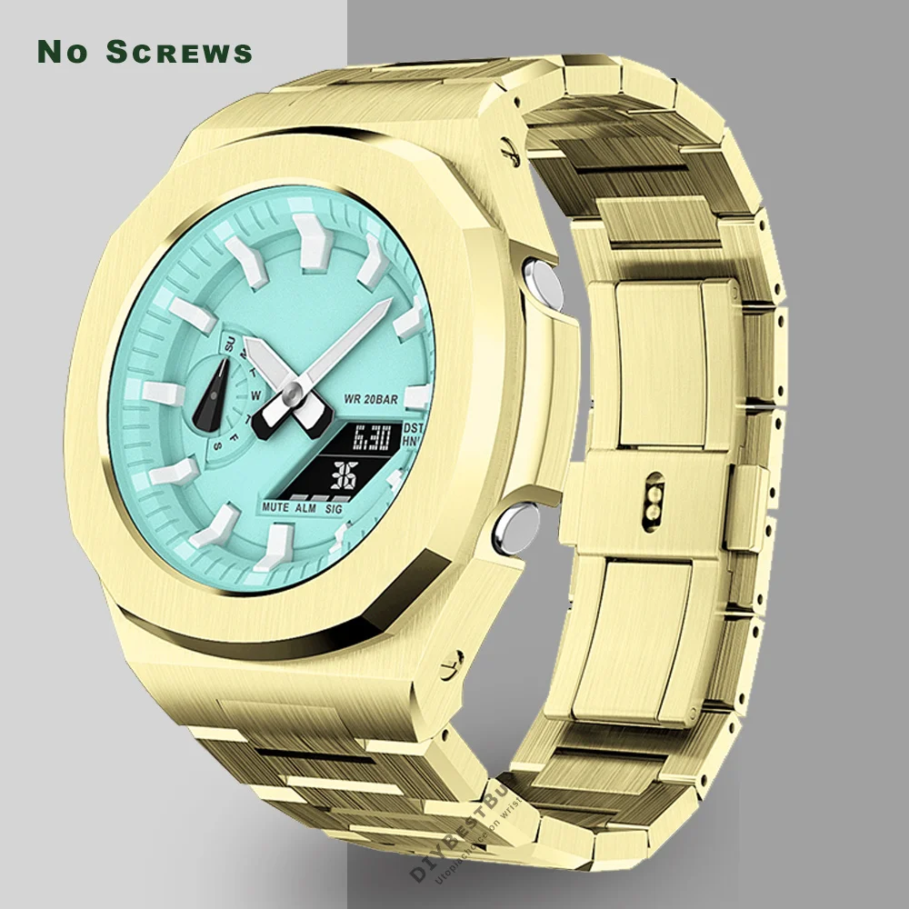 Nautilus Style Casioak GA2100 Luxury Refit Mod Kit Set For G shock