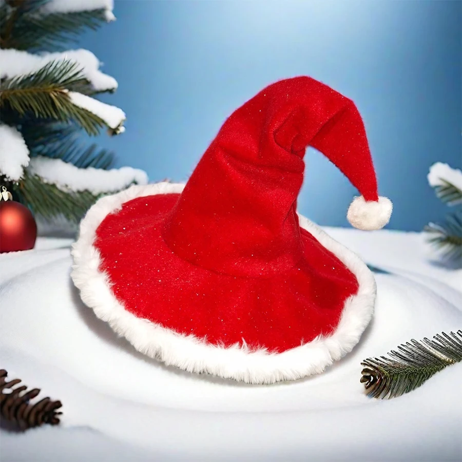 Unisex Santa Hat - Extra Thick Fur Christmas Holiday Hat for Adults