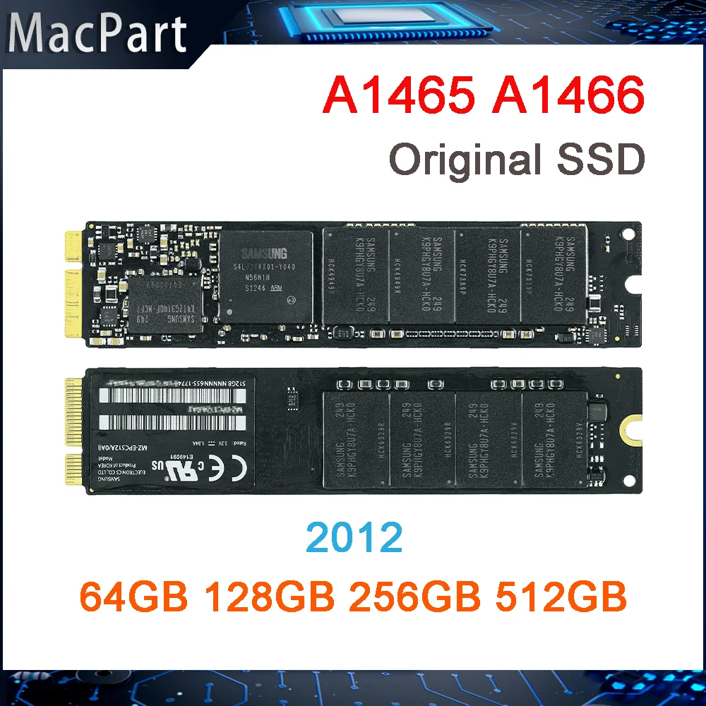 Unità A Stato Solido Ssd Da 64Gb 128Gb 256Gb 512Gb Usata Originale Per Macbook Air 11 "13" A1465 A1466 Ssd 2012 Anno