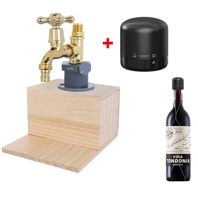 Wood Faucet Shaped Whisky Liquor Dispenser Perfect Wine Alcohol Gifts for Dad Husband Rustic Farmhouse Bar Home Decor image 19
