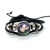 Axolotl  Leather Bracelet Glass Dome Multilayer Braided Bracelets Bangles Handmade Jewelry Gifts 1