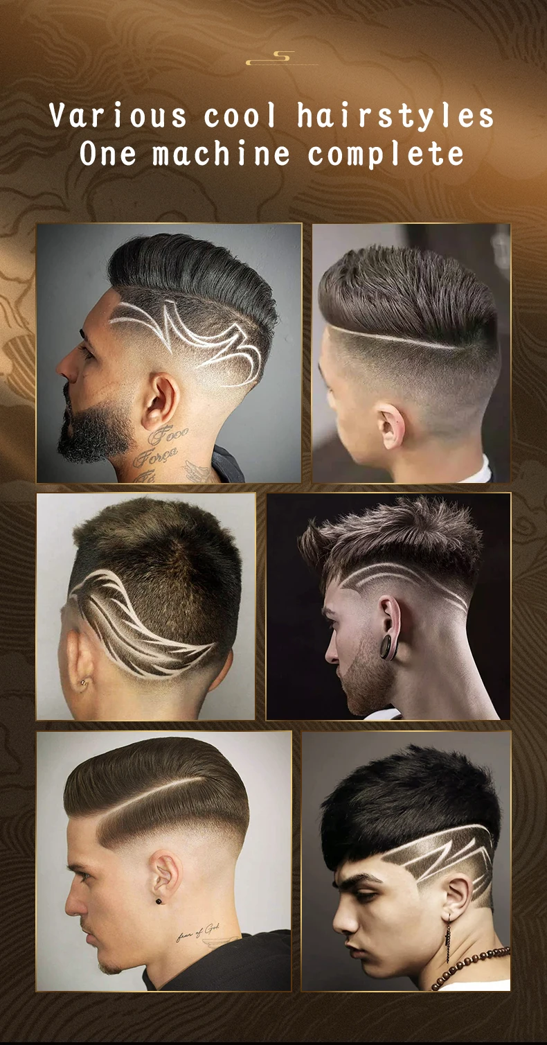 Description Picture 4 of itemKemei Professional Barber Hair Trimmer Zero Gapped T-Blade Edgers Hair Clipper USB IPX7 Waterproof Hair Cutting Machine for Men