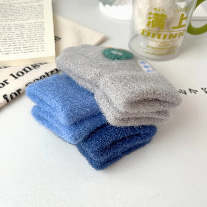 Cartoon Car Baby Gloves Winter Thick Knit Warm Boy Girl Full Finger Mittens Outdoor Windproof Toddler Kids Five Finger Gloves winter gloves,baby mittens