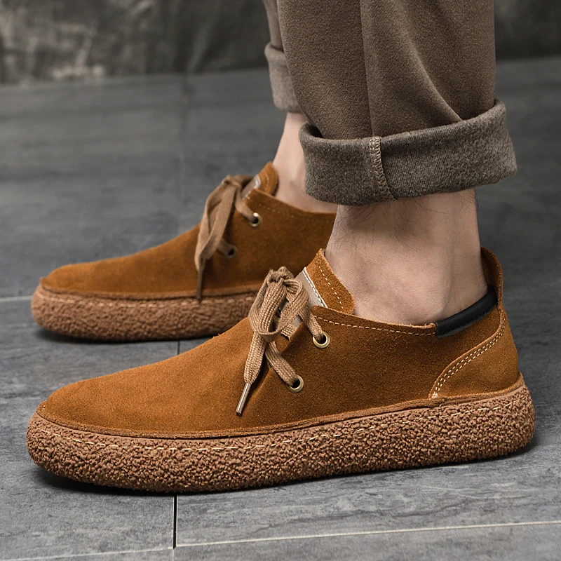 Summer Loose Fitting Leather Shoes Handmade Oxford Shoes Casual Shoes Versatile Men Leather Shoes Classic Man Business Sneakers 5