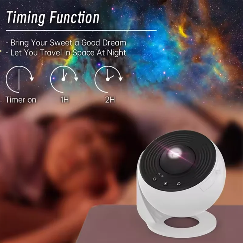 2026 New Decoration Gift for Kids 360&deg; Rotate Galaxy Starry Sky Projector Night Light Planetarium Lamp for Bedroom Holiday Joy