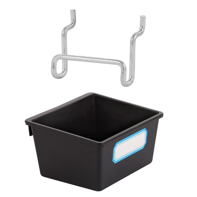 Efficient Pegboard Storage Bins with Hook and Labels Practical Peg Board Basket Effective Hardware Storage Solution 4
