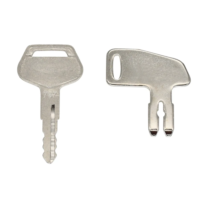 2Pcs Heavy Equipment Key 787 TR2611434 K2C166 Compatible with ​Komatsu Forklift Kalmar Dressta Sakai Forklift​