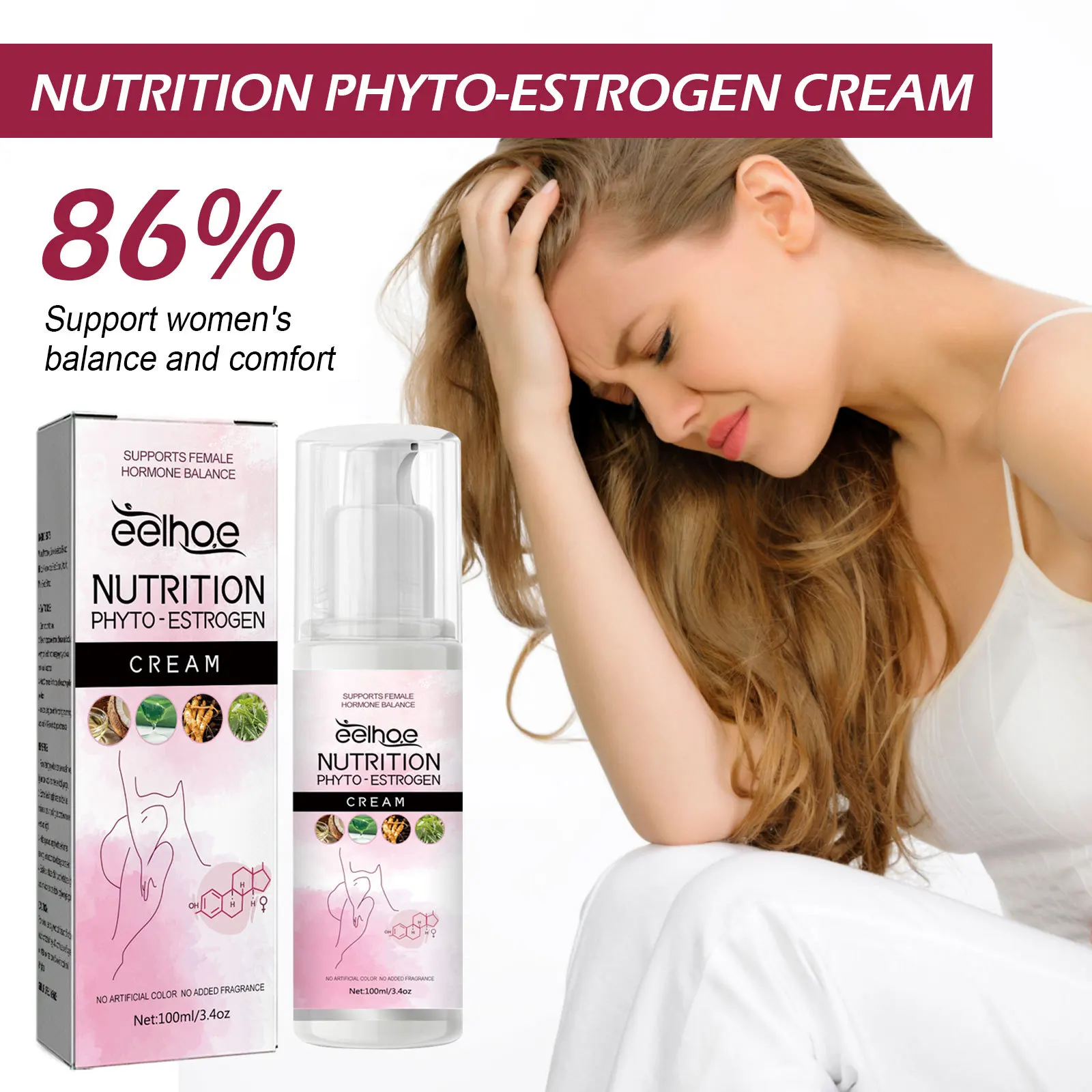 Menopause Treatment Cream Regulate Progesterone Balance Hormone Levels Reduce Fatigue Improve Emotion Estrogen Relief