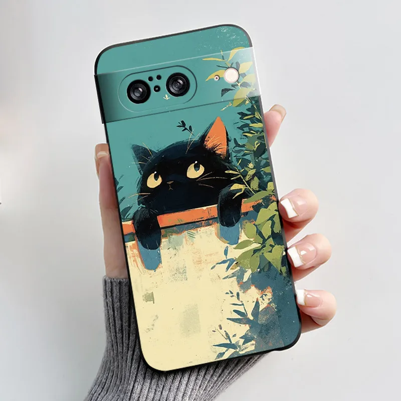 Aesthetic Fashion Cute Cat Silicone Shockproof Phone Case