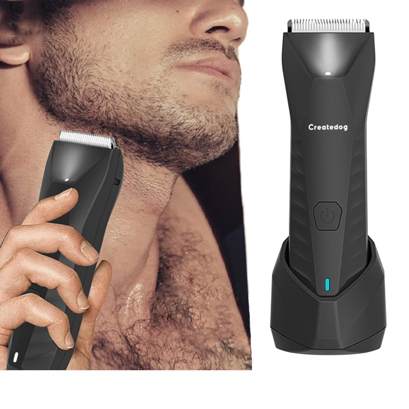 New Men Groin HairRemoval Electric BodyTrimmer Shaver IPX7Waterproof Clippers Rechargeable Male Epilator Private Part Razor cut