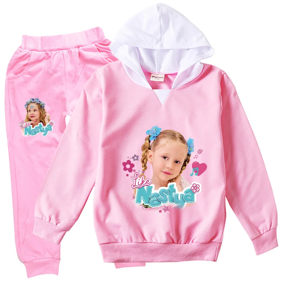 

Russia Like Nastya Clothes Set Toddler Girls Cartoon Hoodies & Sweatshirts Pants 2pcs Sets Kids Outfits Junior Boys Sportsuits