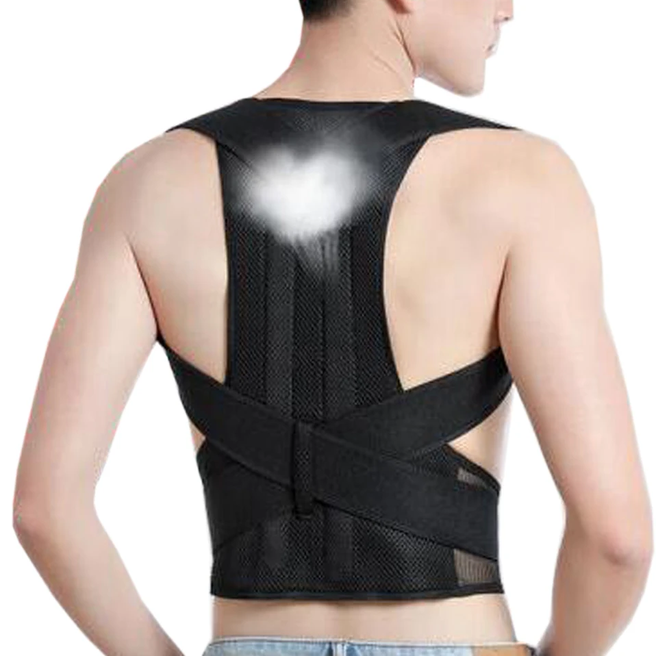 Medical Alloy Bar Posture Corrector Neoprene Back Corset Brace Straightener Shoulder Back Pain Belt Spine Support Belt Men Women 2